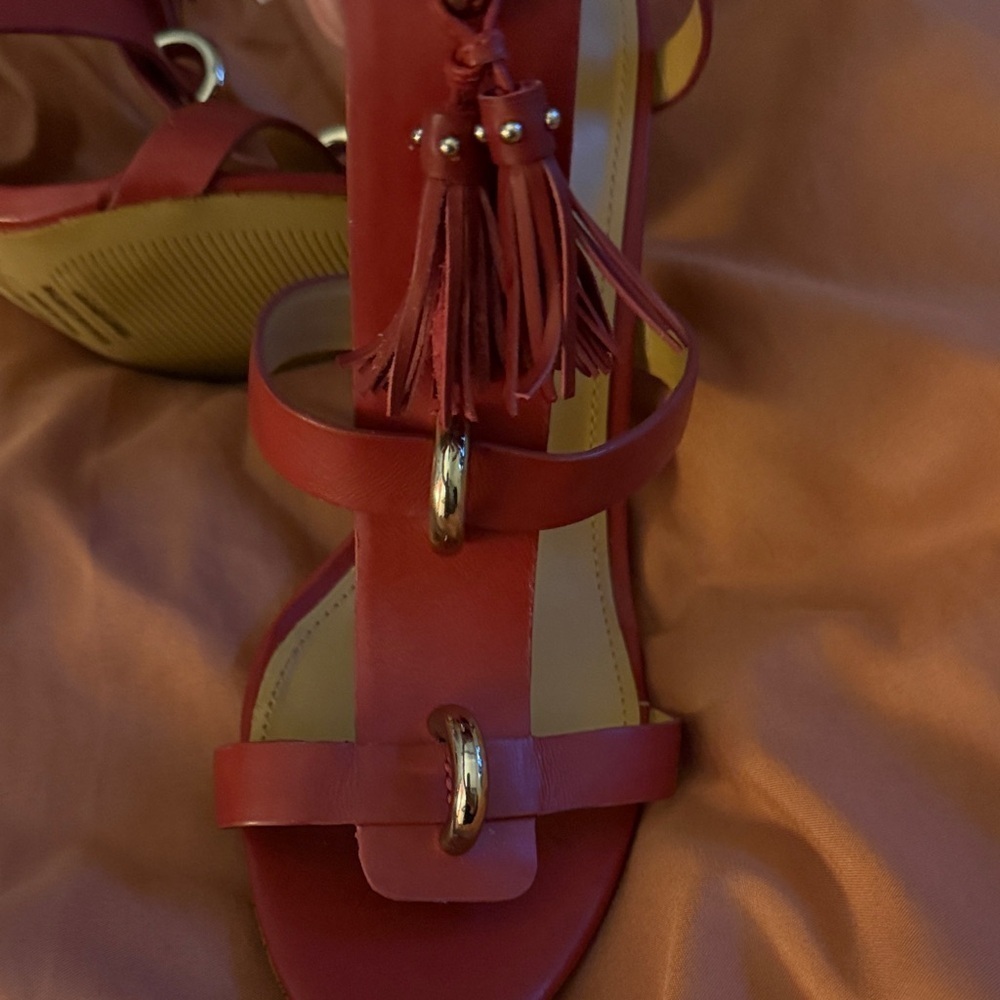 Enzo Angiolini Pink Strappy Heels - Picture 3 of 6